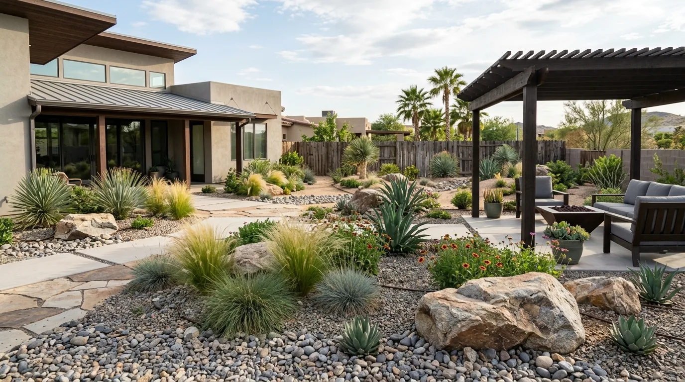 Shaded Patio in a Hot Backyard